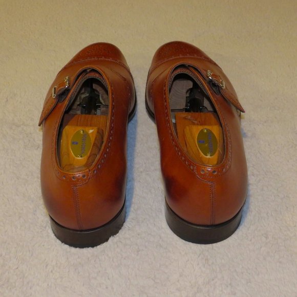 Edward Green Hove Brown Leather Brogue Monk Strap Loafers 11.5 NWOB main image 9